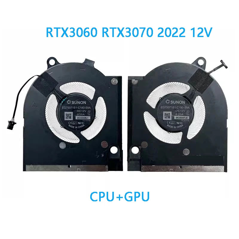 NEW ORIGINAL Laptop CPU GPU Cooling Fan For DELL G15 5520 5525 7620 G16 7620 RTX3050 RTX3060 RTX3070 2022 Dell laptop repair parts