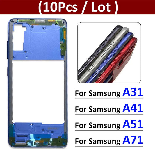10Pcs/Lot, Middle Frame Bezel Middle Plate For Samsung A31 A41 A51 A71 Repair Parts Samsung phone repair parts