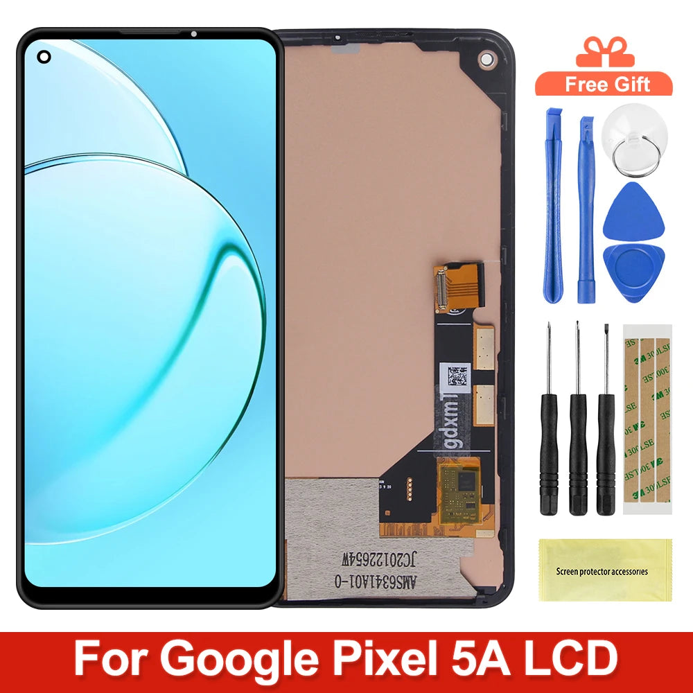 6.34'' For Google Pixel 5A 5G G1F8F G4S1M Display Touch Screen Digitizer Assembly LCD Replacement Parts LCD 100% Tested Google phone repair parts