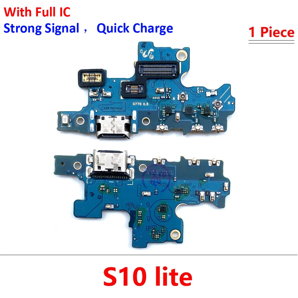 For Samsung S8 S9 Plus S10 Lite 5G G950F G955F G965F USB Charging Dock Connector Flex Cable Microphone Board Samsung phone repair parts