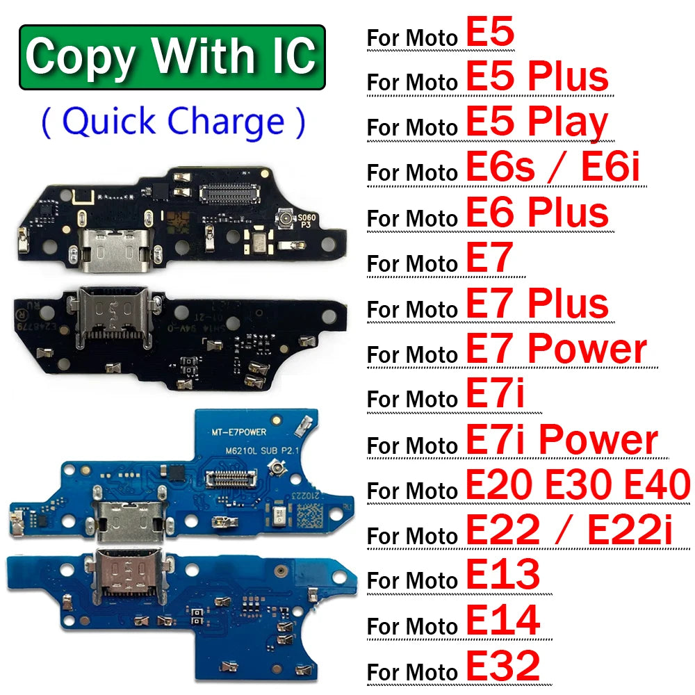 USB Charger Charging Dock Port Connector Flex Cable For Moto E5 E6 E6s E6i E7 E7i Plus Power Play go E20 E30 E40 E32 E22 E13 E14 Motorola phone repair parts