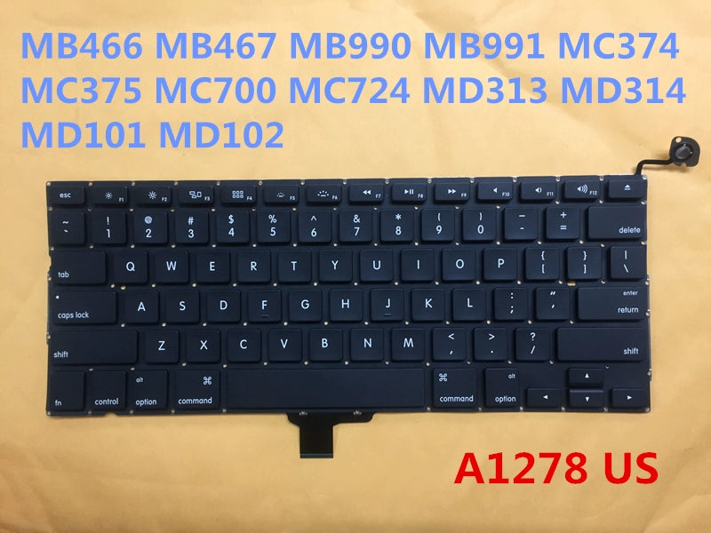 Macbook MAC BOOK PRO A1278 US Keyboard MB990 MC700 MD101 Keyboard