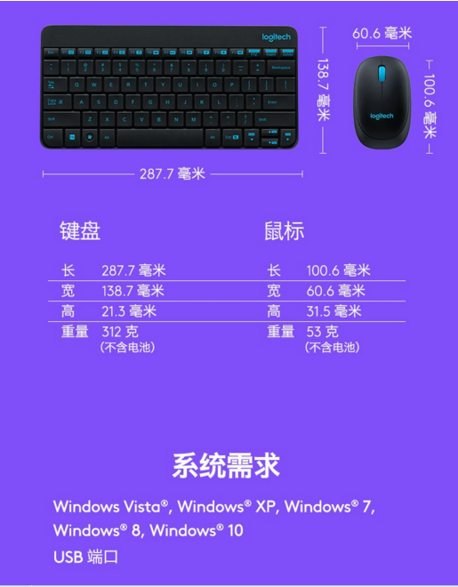 Boxed genuine, Logitech MK245Nano wireless keyboard and mouse set keyboard and mouse mini receiver