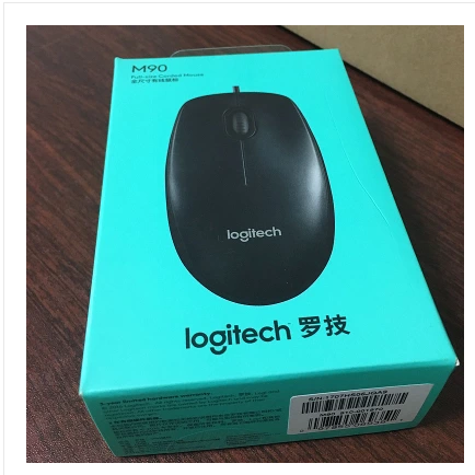 Boxed genuine, Logitech M90 wired mouse USB connection M91P upgraded desktop laptop