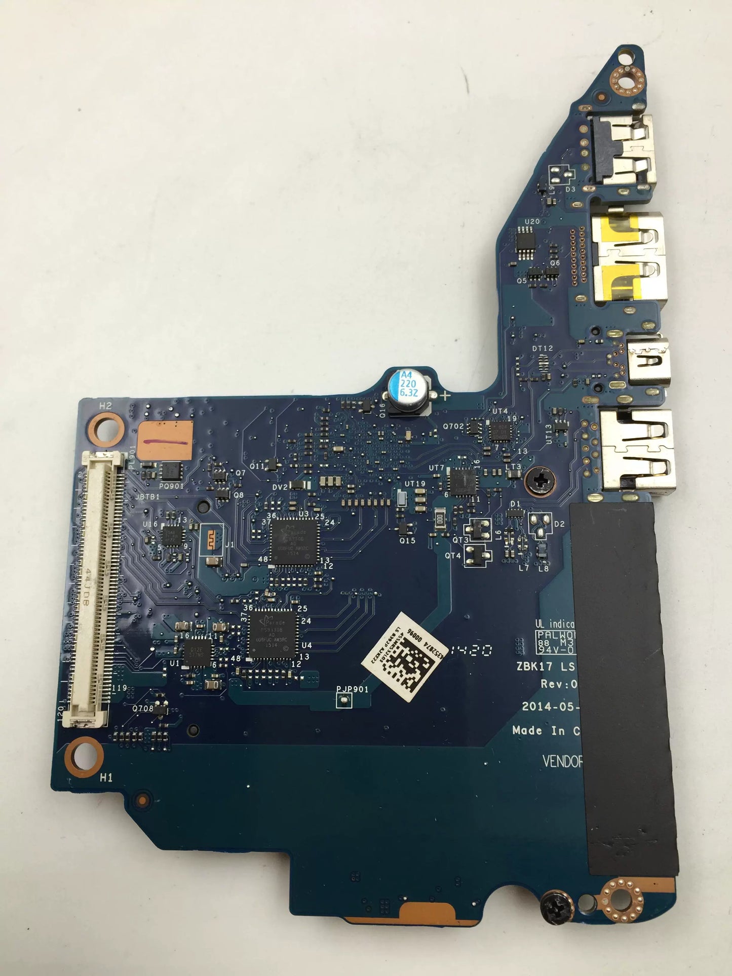 Original HP HP zbook 17 g1 g2 audio board card reader usb small pad VBK10 LS-9371P