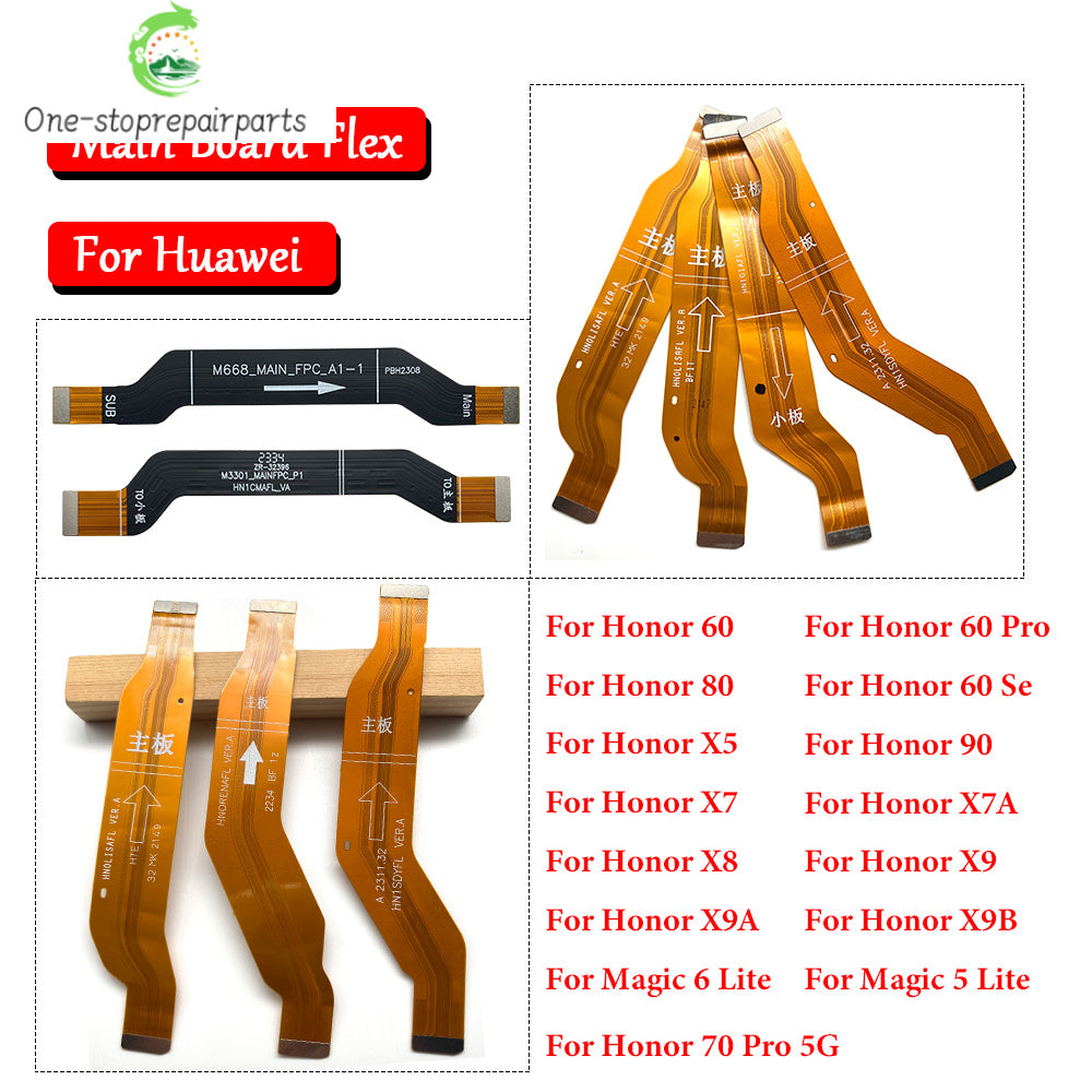 10Pcs, Main Board Motherboard Connector Flex Cable For Huawei Honor X7 X7A X8 X9 X9A X9B 60 70 80 90 Pro Se Huawei phone repair parts