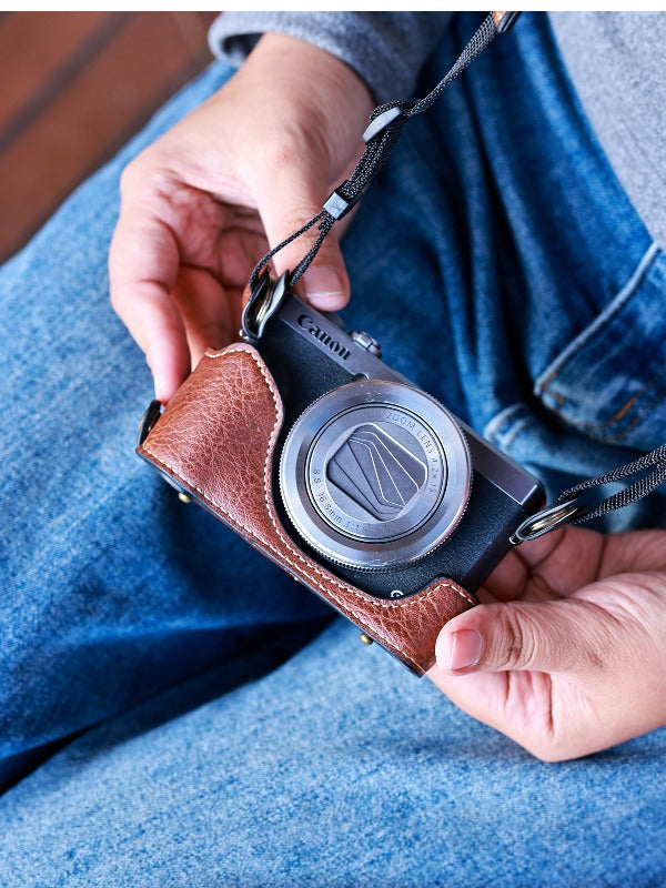 Suitable for Canon G7X3 Protective Case G7X2 Camera Case G11 G12G15/16 G1X2 Leather Case Camera Case Digital camera accessories