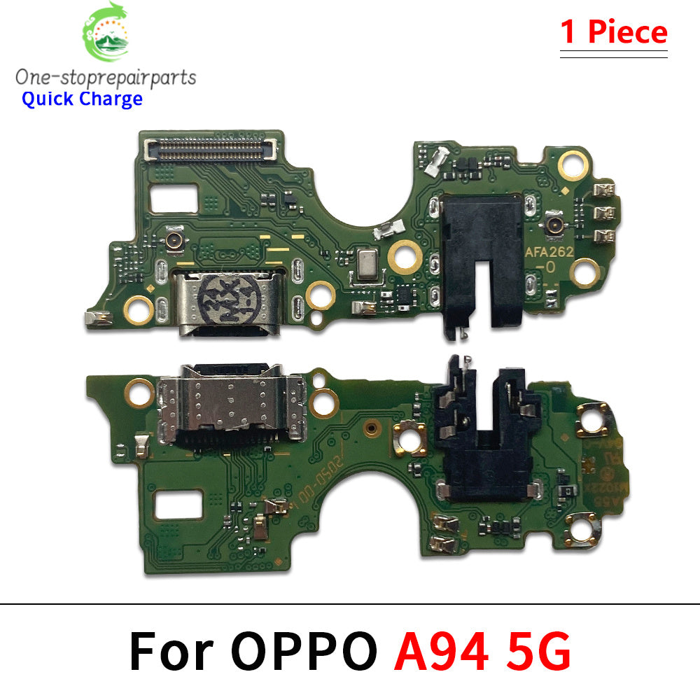 10Pcs USB Charger Charging Dock Port Connector Flex Cable For OPPO A17 A52 A92 A53 A54 A55 A56 A57 A58 A93 A94 A95 A96 A97 4G 5G OPPO phone repair parts