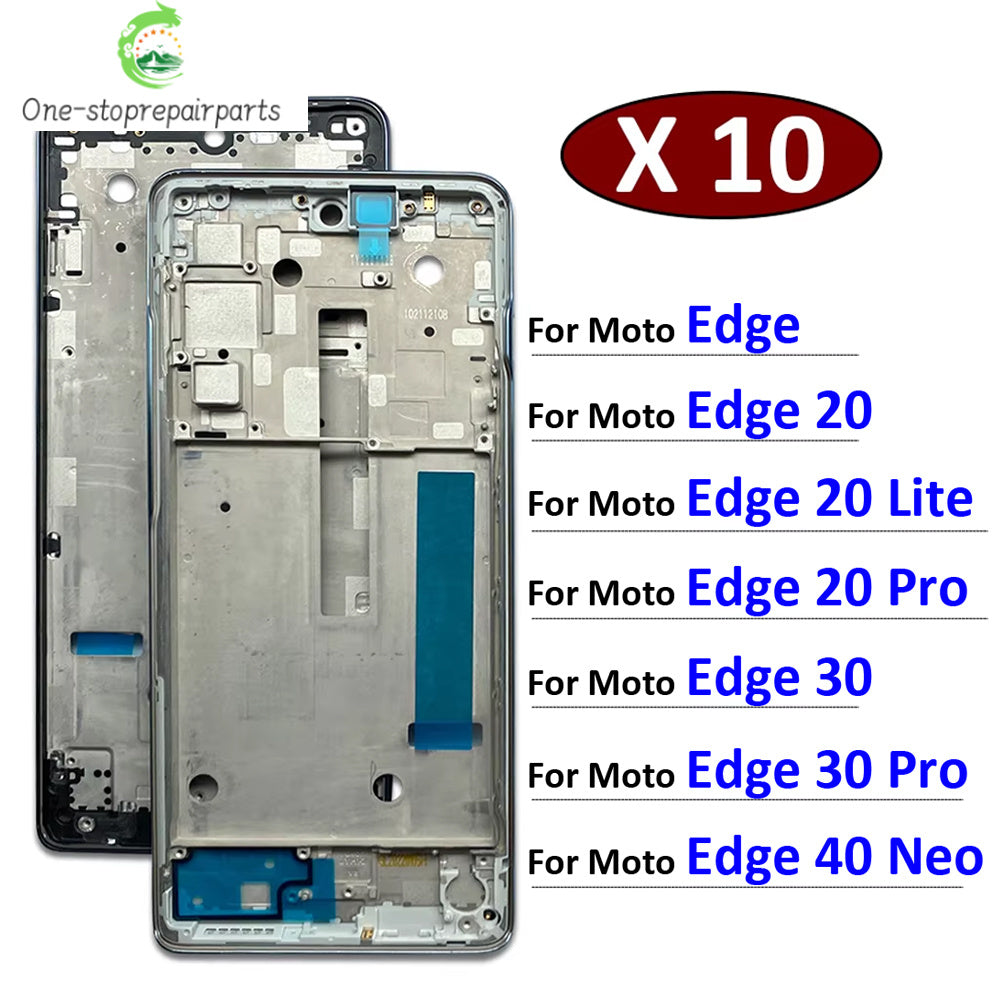 10Pcs, Housing Middle Frame Bezel Middle Frame For Motorola Moto Edge 20 30 Lite Pro / Edge 40 Neo Replacement Parts Motorola phone repair parts