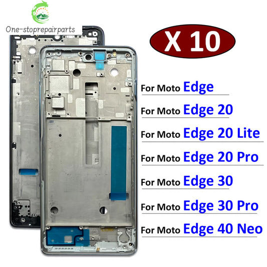 10Pcs, Housing Middle Frame Bezel Middle Frame For Motorola Moto Edge 20 30 Lite Pro / Edge 40 Neo Replacement Parts Motorola phone repair parts