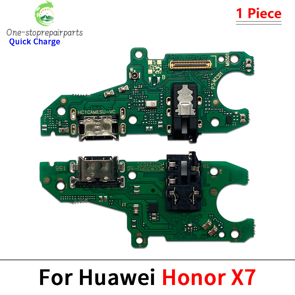 10Pcs, USB Charge Port Jack Dock Connector Charging Board Flex Cable For Huawei Honor X6 X6A X7 X7A X7B X8 X8A X8B X9A X9B 4G 5G Huawei phone repair parts
