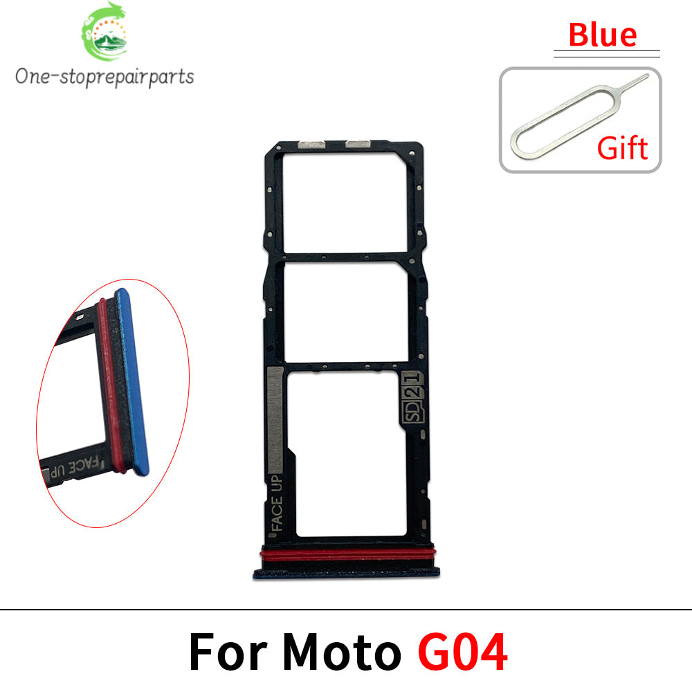 10Pcs/Lot，New For Motorola Moto G04 G04s G14 G24 G34 G54 SIM Card Tray Slot Holder Adapter Accessories Motorola phone repair parts