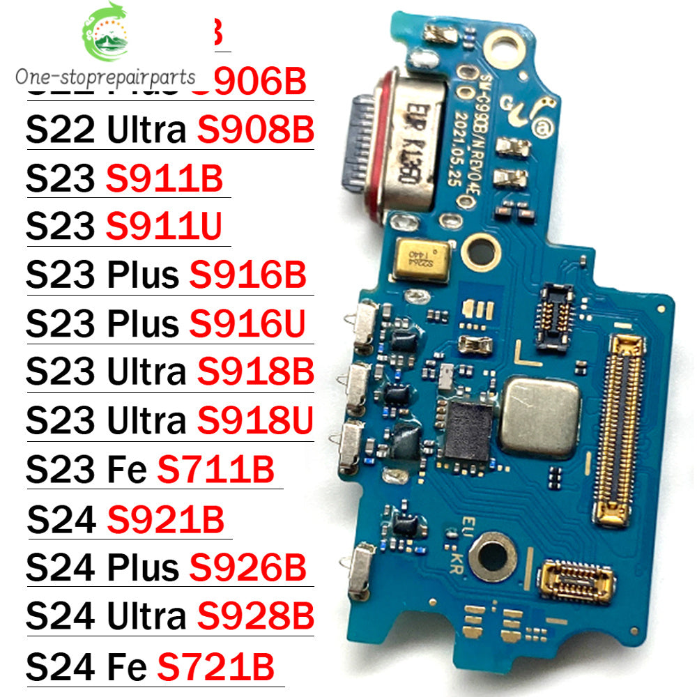 USB Charger Dock Connector Charging Port Microphone Flex Cable For Samsung S22 S23 S24 Plus Ultra S21 Fe 5G S901B S906B S908B Samsung phone repair parts