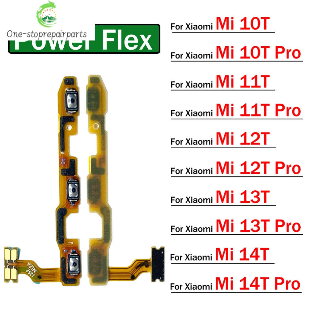New For Xiaomi Mi 10T 11T 12T 13T 14T Pro Volume Button Power Switch On Off Button Flex Cable Xiaomi  Xiao mi phone repair parts