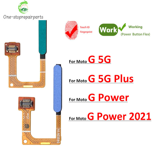 For Motorora Moto G 5G Plus G Power 2021 Fingerprint Sensor Home Return Key Menu Button Flex Cable Motorola phone repair parts