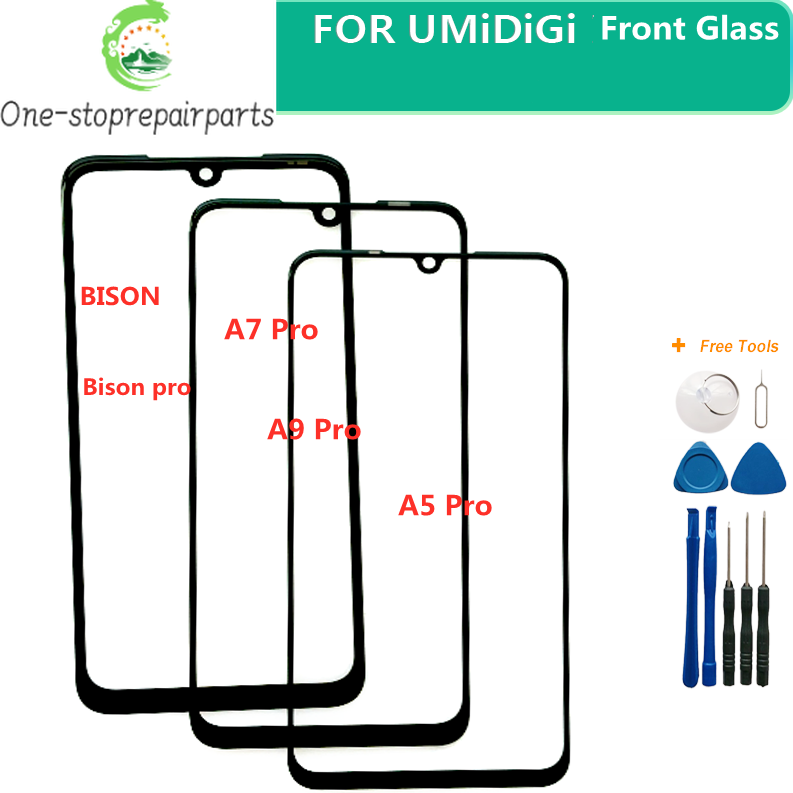 New Original For Umidigi Bison Pro A5 PRO Front Glass For Umidigi A7 pro and A9 Pro Front Outer Glass With Tools Umidigi phone repair parts