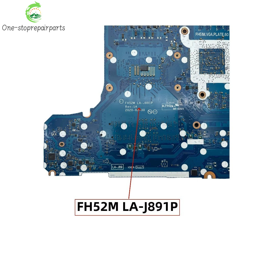 FH52M LA-J891P For Acer Predator PH315-53 Laptop Motherboard With i5-10300H i7-10750H CPU GTX1660Ti RTX2060 6GB-GPU NBQ7Y11002 Acer laptop repair parts