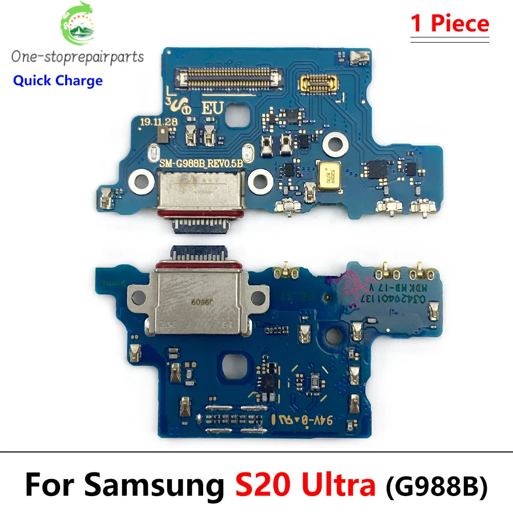 Dock Connector USB Charger Charging Board Port Microphone Flex Cable Board For Samsung S20 S21 Plus Ultra Fe 4G 5G G981B G986B Samsung phone repair parts