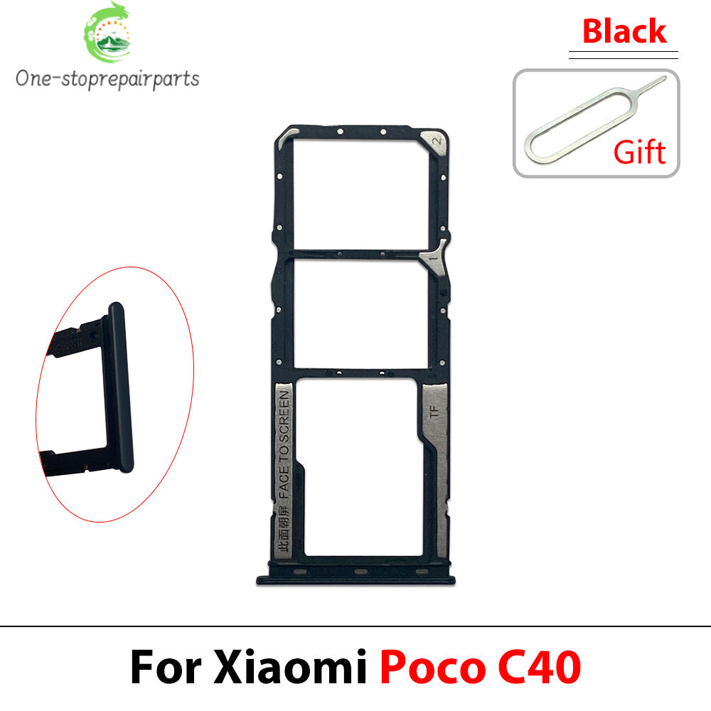 New SIM Card Slot SD Card Tray Holder Adapter For Xiaomi Poco C40 C65 C75 Repair Parts  Xiaomi  Xiao mi phone repair parts