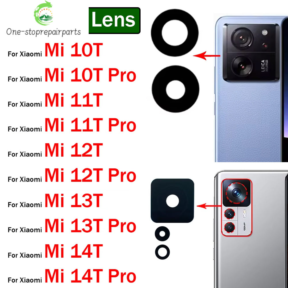 New Camera Glass Rear Back Camera glass Lens For Xiaomi Mi 10T 11T 12T 13T 14T Pro With Glue Adhesive  Xiaomi  Xiao mi phone repair parts
