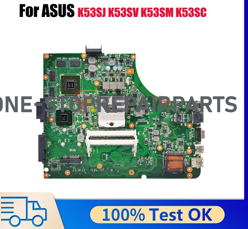 K53SV Laptop Motherboard For ASUS K53S K53SJ K53SC K53SM K53SK K53SV K53SD Notebook Mainboard 100% Tests OK Fast Shipping Stk ASUS laptop repair parts