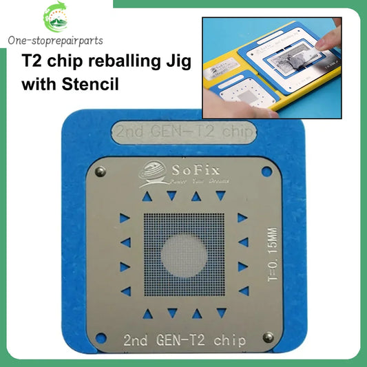 Sofix Logic Board BGA reballing Magnetic Stencil for Macbook Pro 15inch 16inch A1990 A2141 FCH PCH Reballing Jig and T2 Stencils Professional Repair Tools