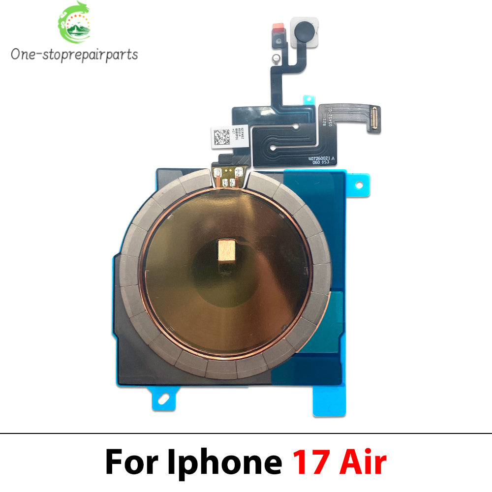 Wireless Charging Coil Flex Cable For iPhone 14 15 16 17 Pro Max Plus Air Charger Panel Sticker WPC Pad Chip Volume Tape Parts iPhone phone repair parts