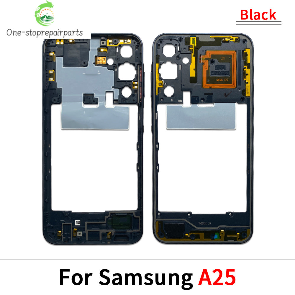New For Samsung A15 4G A155F / A15 5G A156B / A05 / A05s / A25 5G Housing Middle Frame Bezel Middle Plate Cover Samsung phone repair parts