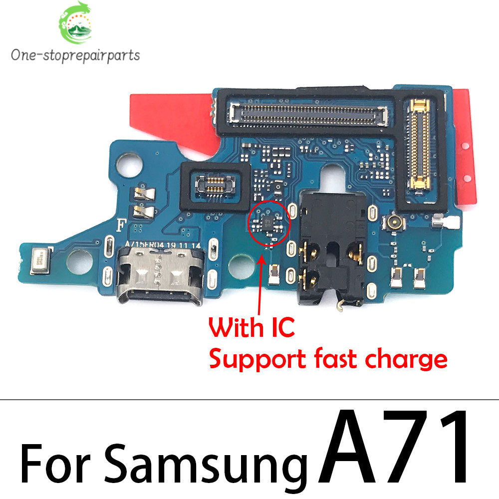 10Pcs USB Charging Dock Connector Board Flex Cable For Samsung A80 A70 A50 A40 A30 A20 A10 A11 A01 A21s A31 A51 A71 A30s A50s Samsung phone repair parts