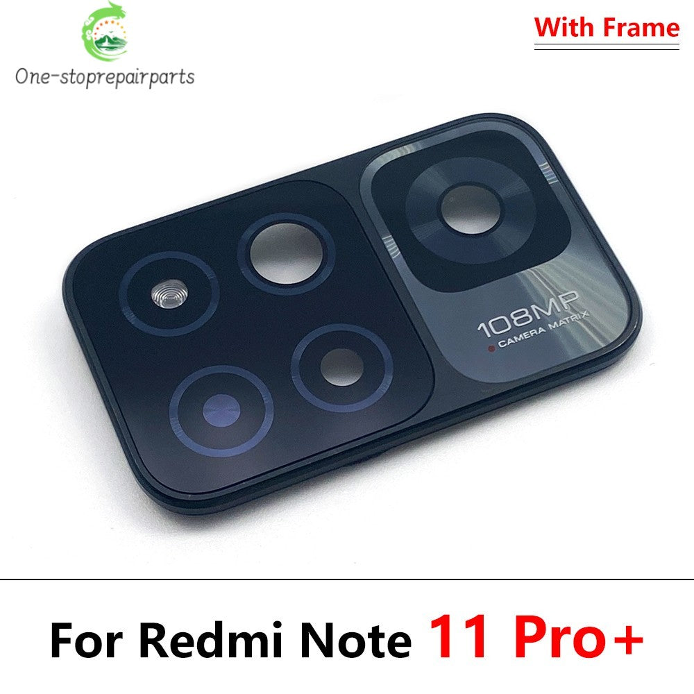 New For Xiaomi Redmi Note 11 Pro Plus 4G 5G / Note 11s 4G Rear Camera Glass Lens Back Camera Glass With Frame Holder Cover  Xiaomi  Xiao mi phone repair parts