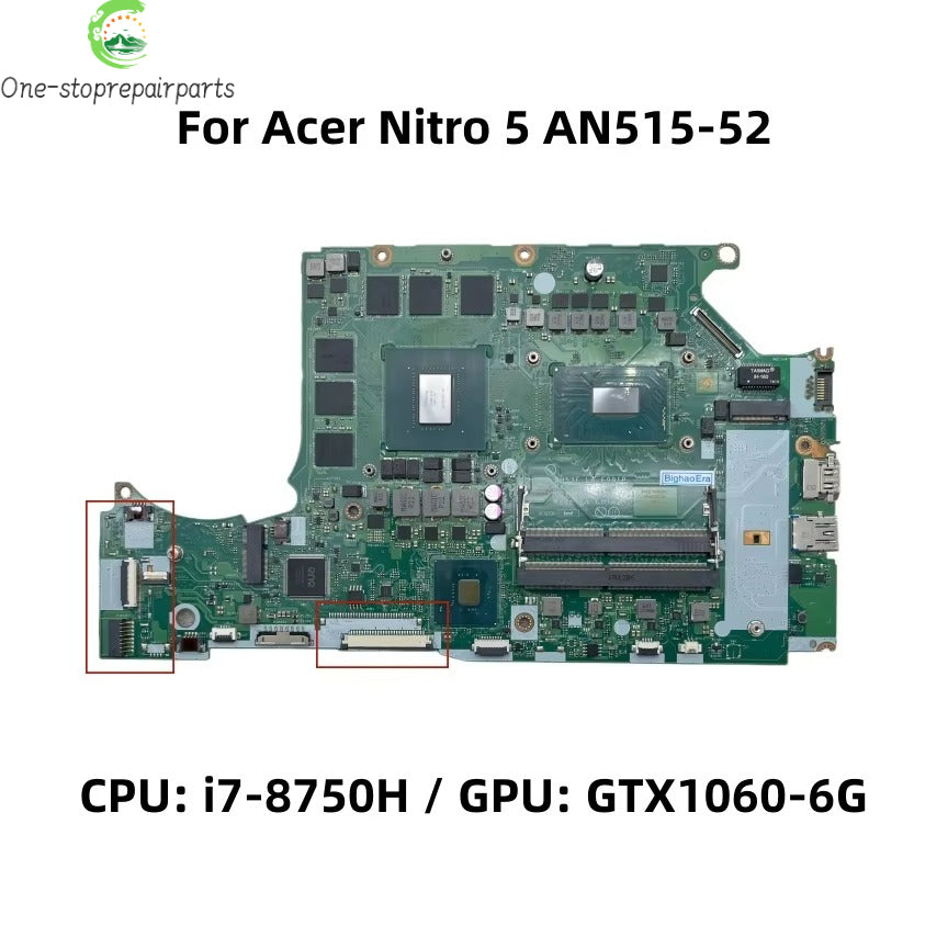 LA-F991P For Acer AN515-52 PH315-51 PH317-52 Laptop Motherboard With i5-8300H i7-8750H CPU GTX1060 6G-GPU NBQ3D11002 NBQ3F11001 Acer laptop repair parts