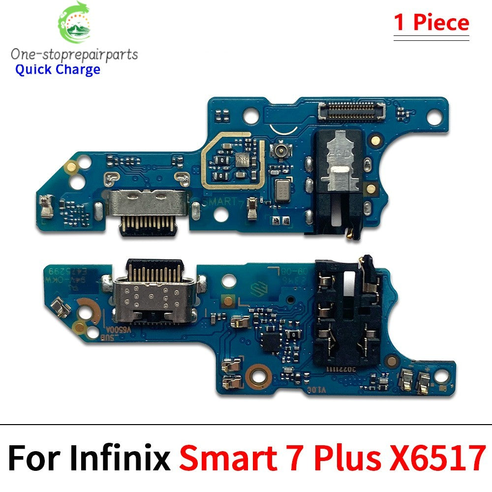 10Pcs，USB Charging Port Dock Charger Plug Connector Board Flex Cable For infinix Smart 4 5 6 7 8 HD Pro Plus X6511 X6512 X6823  infinix phone repair parts