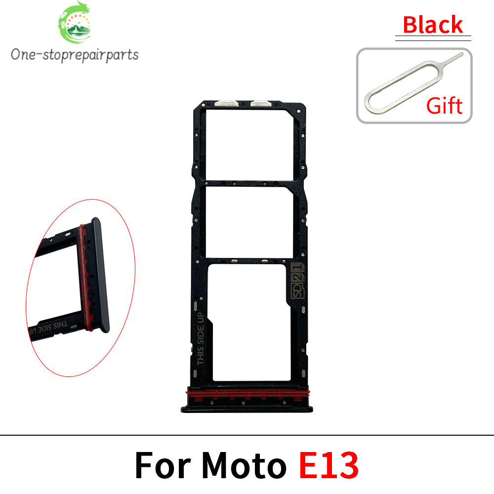 New For Motorola Moto E13 E32 E22 E22i Micro Nano SIM Card Holder Tray Slot Holder Adapter Socket Motorola phone repair parts