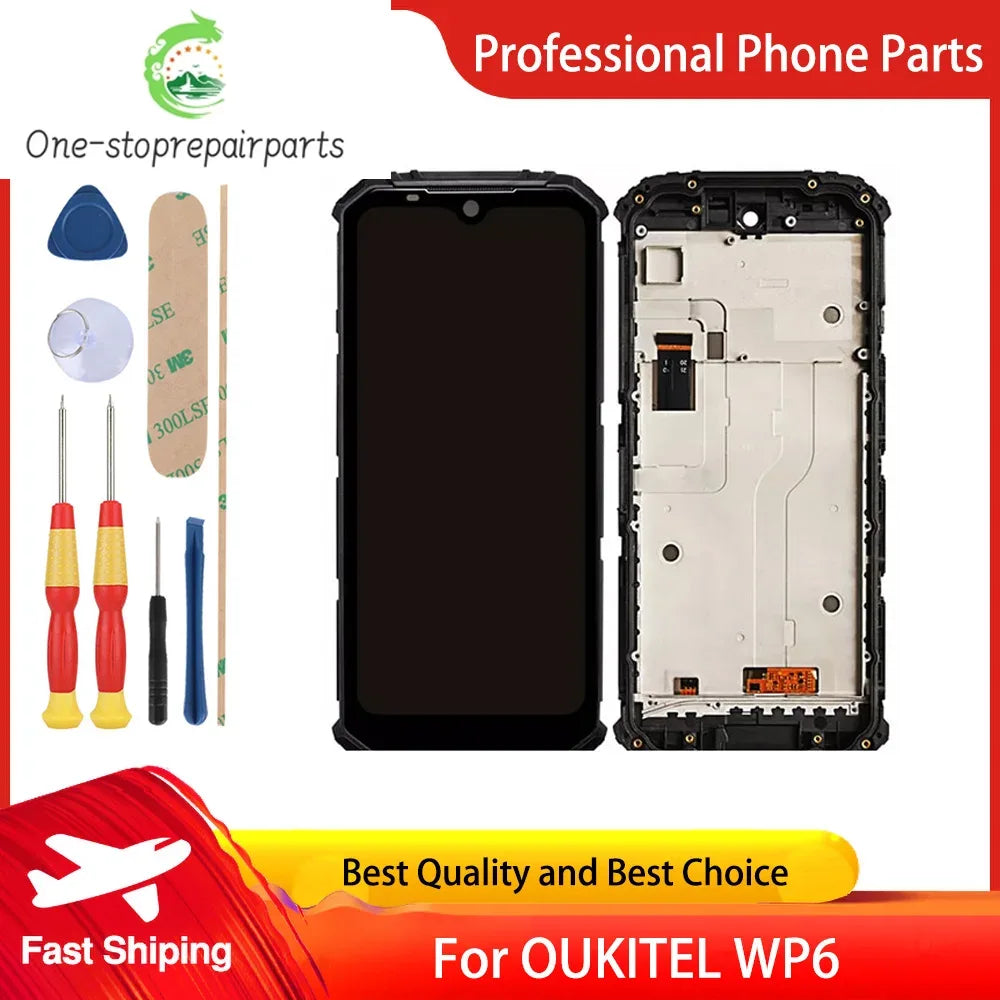 New Original Touch Screen LCD Display For Oukitel WP6 Digitizer Assembly With Frame Replacement Parts+Disassemble Tool Other brand Phone repair parts