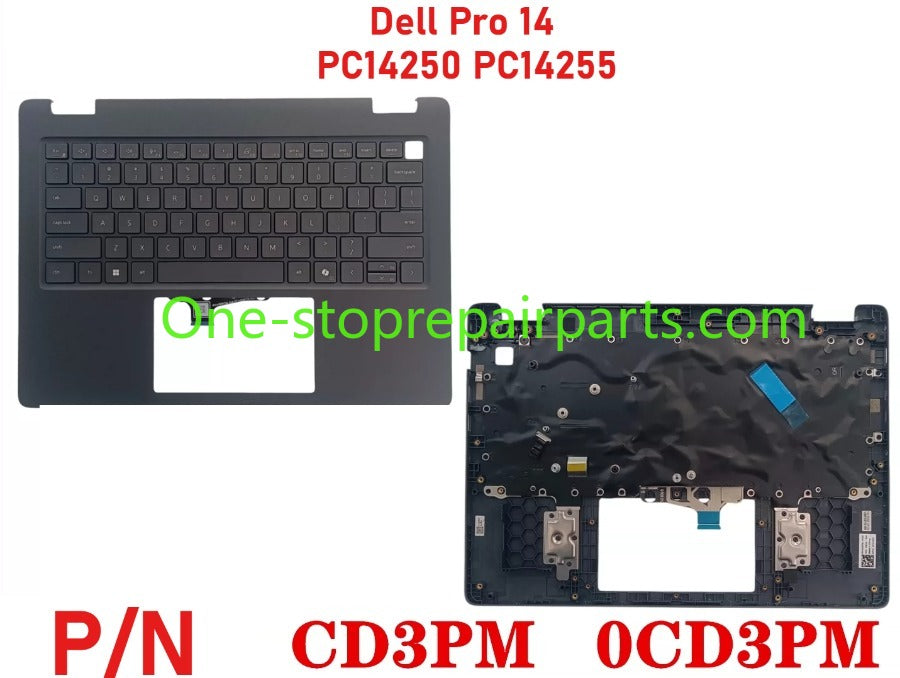 Dell Pro 14 PC14250 PC14255  lcd back cober uppler palmrest bezel bottom hinge cover keyboard touchpad 0K2C6C 0DK0V6 0MCMRV