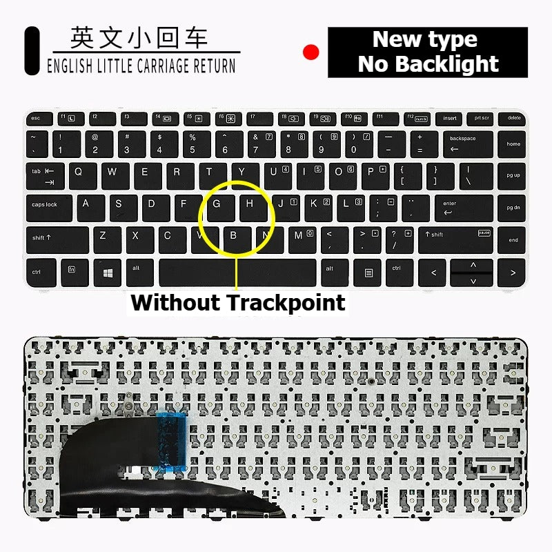 Keyboard for HP Elitebook 730 735 830 835 845 840 X360 730/830 745 846 G3 G4 G5 G6 silver black frame backlight trackpoint