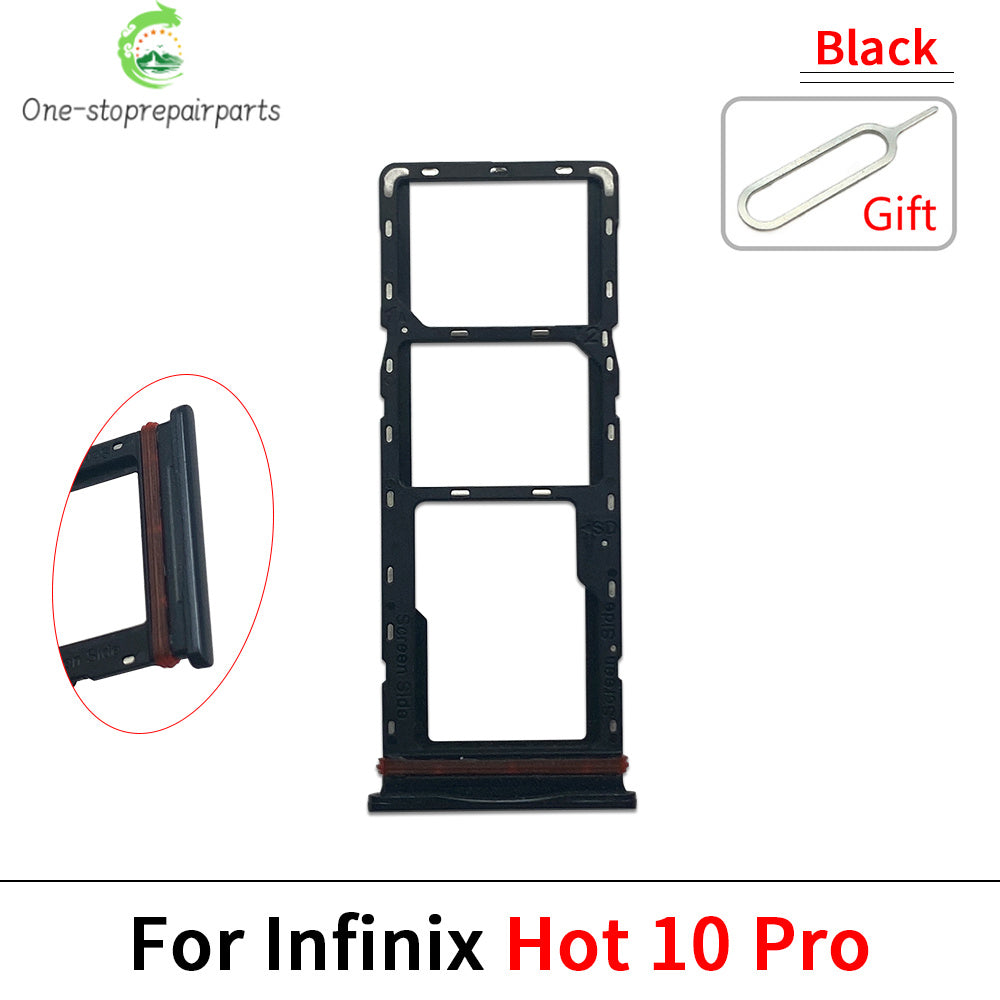 Micro Nano SIM Card Holder Tray Slot Holder Adapter Socket For infinix Hot 8 9 10 10i 11 20 20i 30 30i 40 Pro Lite Play 4G 5G  infinix phone repair parts