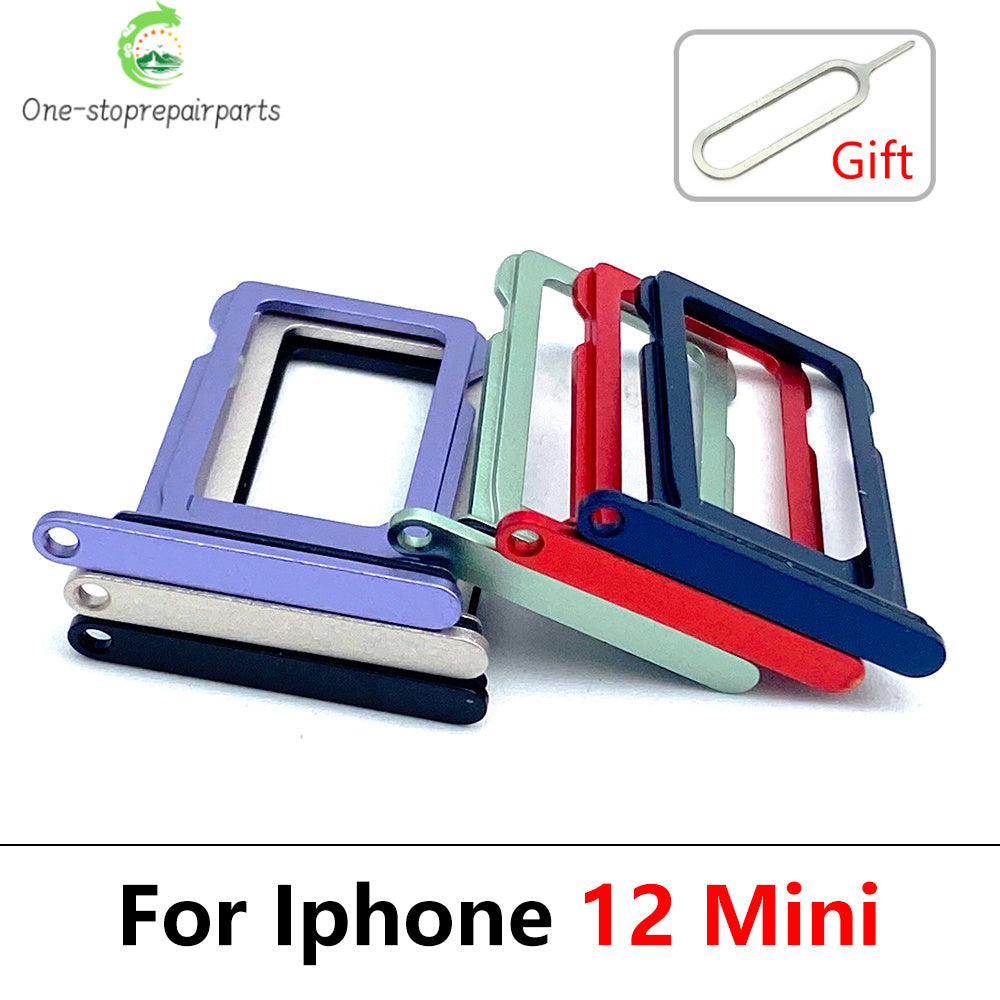 New For iPhone 12 Pro 12Pro Max Mini Dual SIM Card Tray Slot Holder Adapter Accessories iPhone phone repair parts