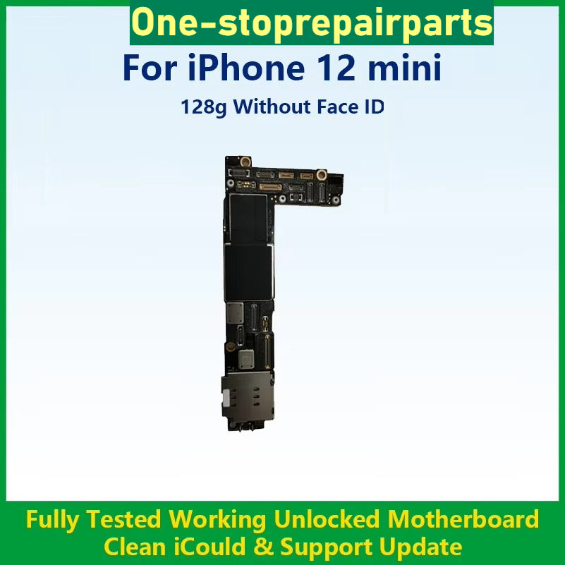 Fully Tested Authentic Motherboard For iPhone 12 64g/128g/256g Unlocked Mainboard With Face ID Cleaned iCloud Support Update iPhone phone repair parts