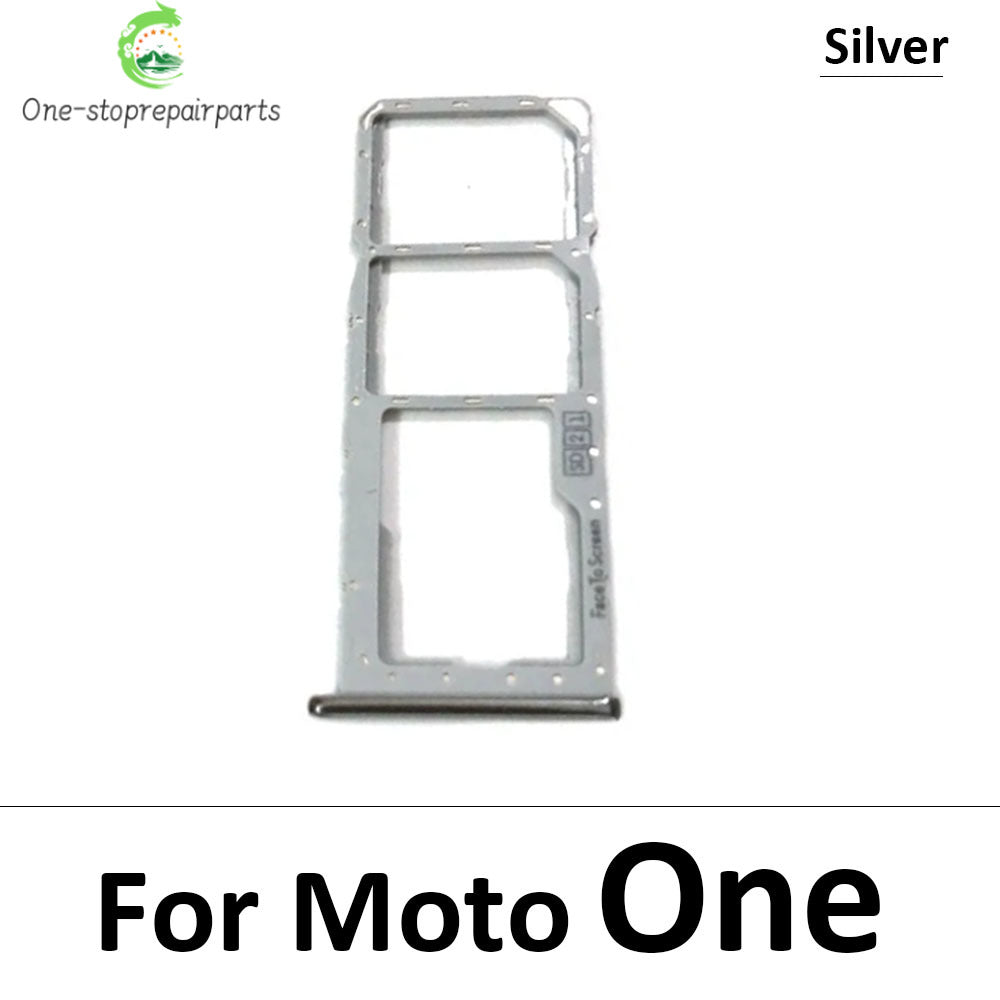 10Pcs,  SiM Tray For Motorola Moto One Macro Action Zoom Hyper Fusion Plus SIM Card Tray Slot Holder Replacement Parts Motorola phone repair parts