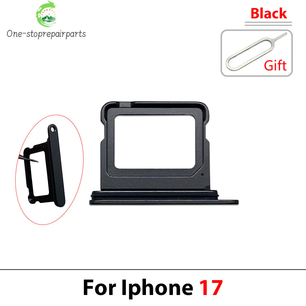 New For iPhone 17 Pro Max Micro Nano Dual SIM Card Holder Tray Slot Holder Adapter Socket iPhone phone repair parts