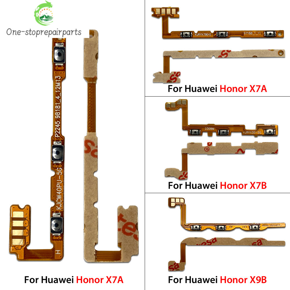 10Pcs, Power On Off Volume Side Button Key Flex Cable For Huawei Honor X5 X6 X6s X6A X6B X7 X7A X7B X8 X8A X8B X9 X9A X9B 4G 5G Huawei phone repair parts