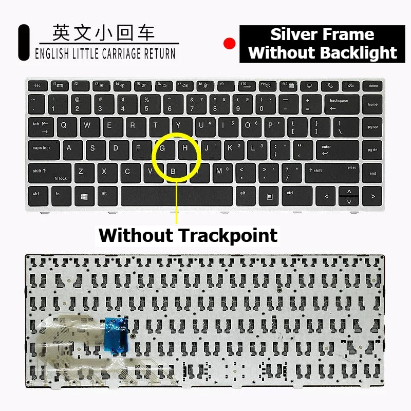 Keyboard for HP Elitebook 730 735 830 835 845 840 X360 730/830 745 846 G3 G4 G5 G6 silver black frame backlight trackpoint