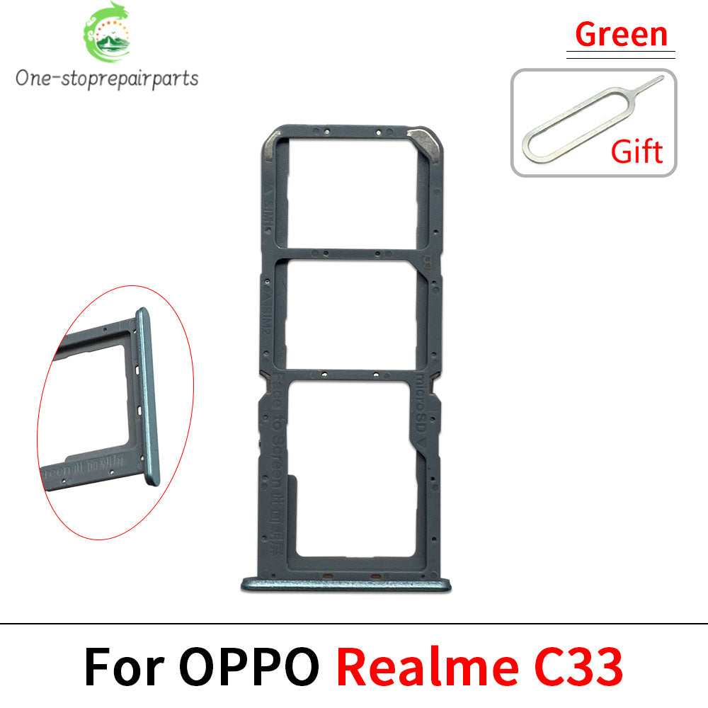 New For OPPO Realme C15 C31 C33 C25 C17 C12 SIM Card Slot SD Card Tray Holder Adapter Realme phone repair parts