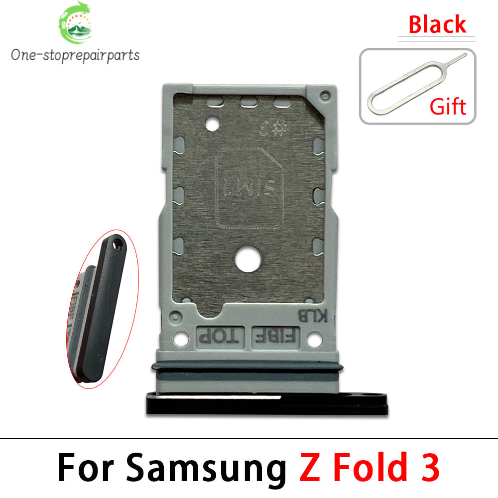 New For Samsung Z Fold 2 3 4 5 6 F916 F926 F936 F946 Micro Nano SIM Card Holder Tray Slot Holder Adapter Socket Samsung phone repair parts