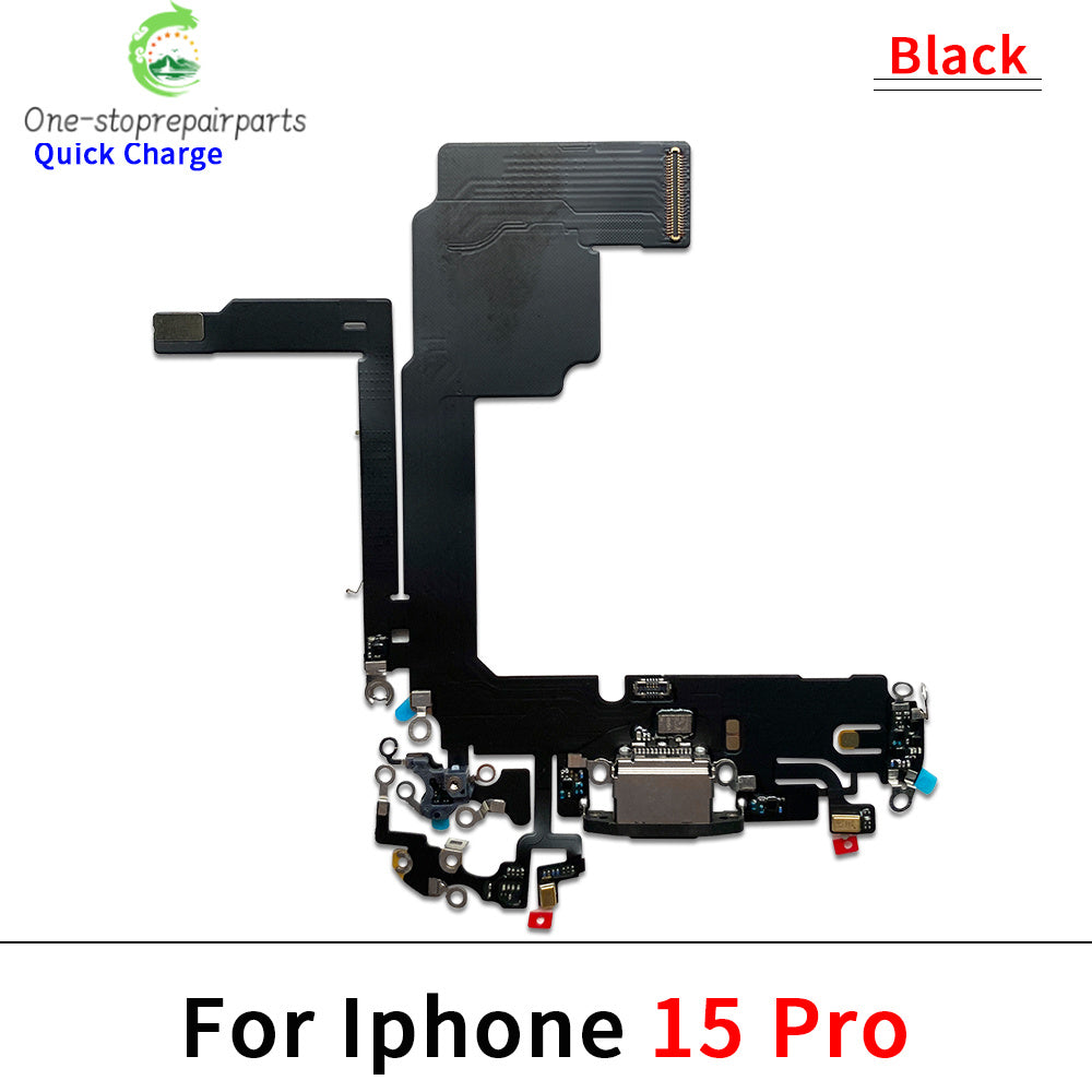 New For iPhone 11 12 13 14 15 Pro 11Pro 12Pro 13Pro Max Mini Plus USB Charger Charging Dock Port Connector Microphone Flex Cable  iPhone phone repair parts