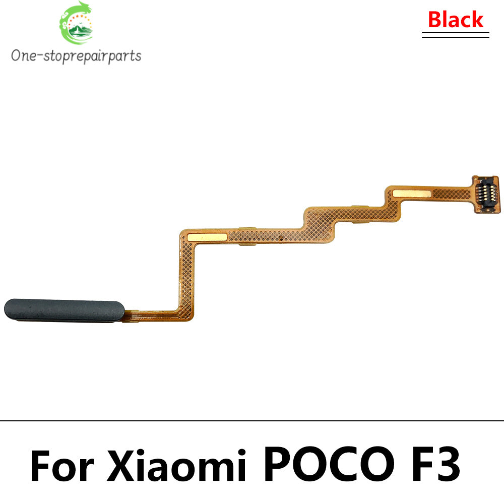 New For Xiaomi Poco F3 Fingerprint Sensor Home Return Key Menu Button Flex Cable Black White Blue Xiaomi  Xiao mi phone repair parts