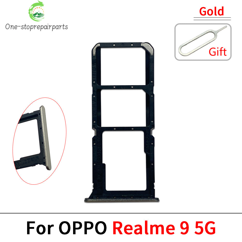 New For OPPO Realme 7 8 9 Pro 4G 5G SIM Card Tray Slot Holder Replacement Parts Realme phone repair parts