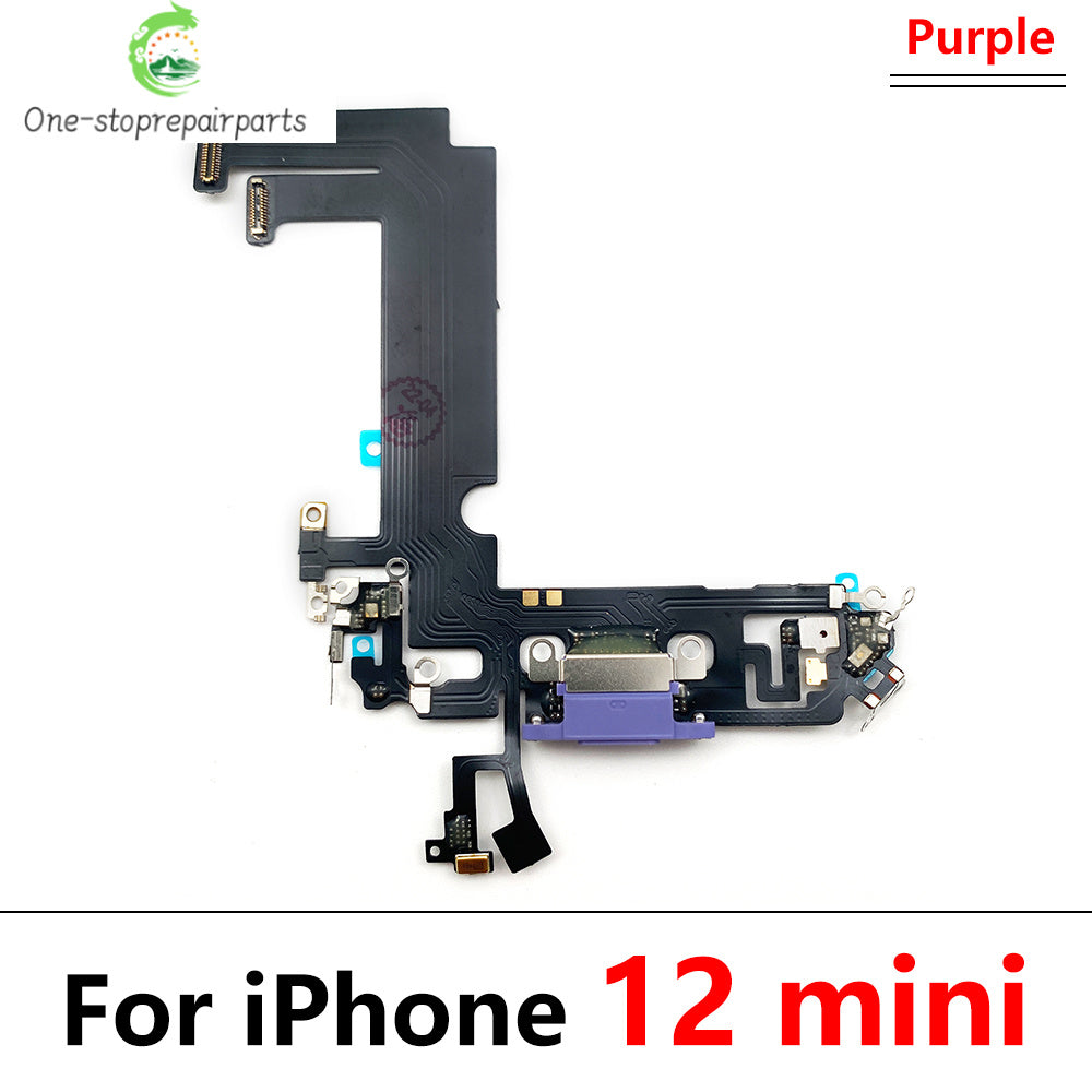 New USB Charging Port Charger Board Flex Cable For iPhone 12 Pro 12Pro Max Mini Dock Connector With Microphone iPhone phone repair parts