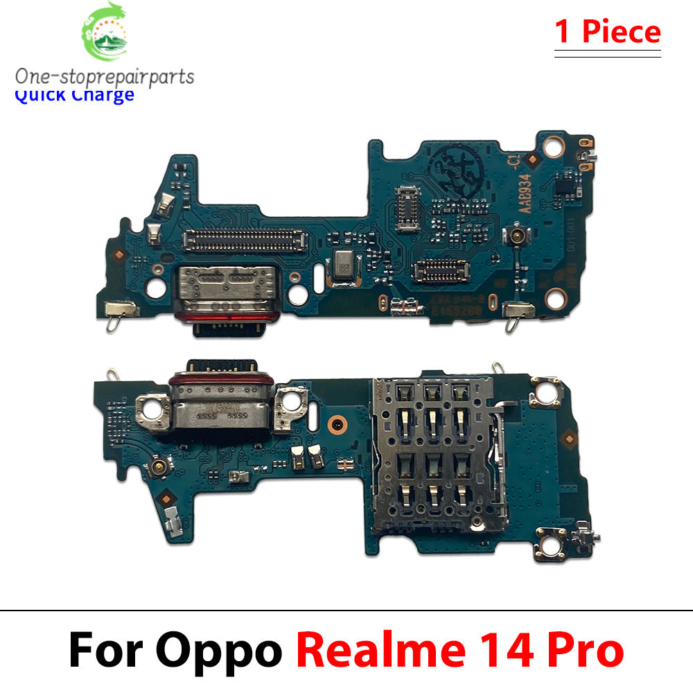 New For OPPO Realme 8 8i 10 11 12 14 Pro Plus Note 50 60 4G 5G USB Charge Port Jack Dock Connector Charging Board Flex Cable Realme phone repair parts